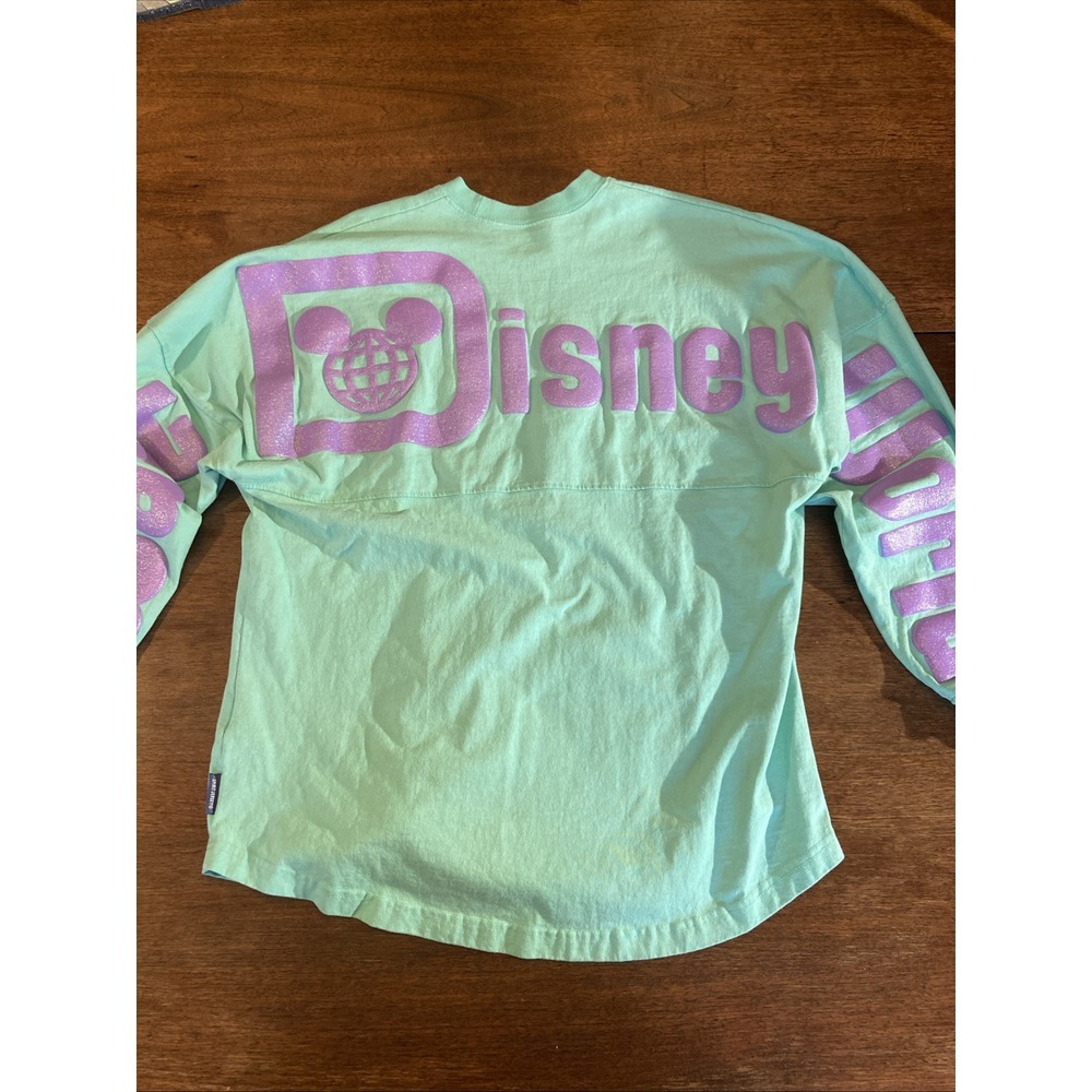 Walt Disney World Blue Purple Adult‎ Spirit Jersey M - Teal Mermaid Glitter